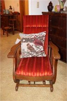 Antique Morris Chair Oak Rocker/Recliner with