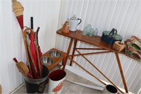 Lot including Canes and Walking Sticks, Dog