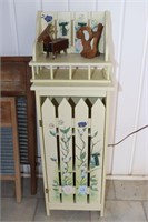 Wooden Display Cabinet with Picket Fence Door 10"