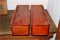2 Wooden Slide Top Display Boxes