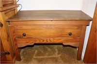 Pine One Drawer Stand 34" X 16" X 21 1/2" (top
