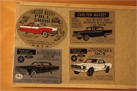 4 Tin Car Show Plaques