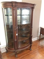 Bow Front Cabinet w/ Clawfeet 46x15x85 H