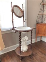 wash stand, pitcher & bowl 23x30x52 H
