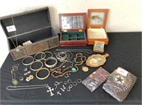 3-jewelry boxes, jewelry & misc.