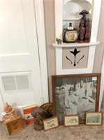 Group of Oriental pictures & misc. items