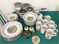 Deer dishes & misc. kitchen items