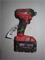 Quarter inch Milwaukee driver with battery