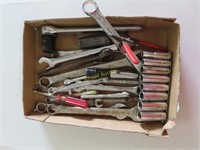 Miscellaneous wrenches, sockets set, and