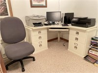 Corner Desk w/ Cabinets and additional counter