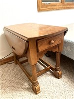 Wood Folding Side Table 27" x 15" x 21"