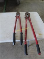 Two large bolt cutters
