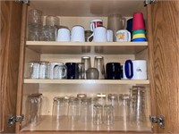 Glasses and Mugs (contents of cabinet)