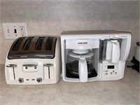Black & Decker Coffee Maker and 4 Piece Toaster