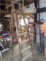 8-foot wooden step ladder