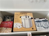 Pressure Canner, Popcorn Popper, and Pasta Pot