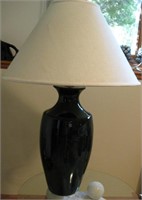 Huge Black Ceramic Table Lamp