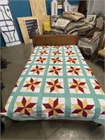 Handmade Quilt with Star Pattern