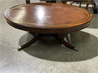 Claw Foot Leather top Coffee Table