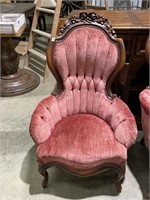 Victorian Chair with Rose Carvings