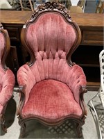 Victorian Chair with Rose Carvings