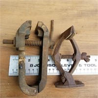 ANTIQUE CAST-IRON WORKSHOP VISES 2 PCS