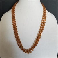 AMBER TRIPLE STRAND NECKLACE