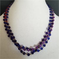 COLOURFUL TRIPLE STRAND NECKLACE