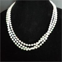 NECKLACE ACRYLIC PEARLS - LONG