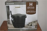 Open Harth Fireplace Ash Bucket and Shovel