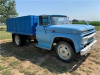 '65 GMC Single Axle Truck w/V6, Wood Box, Hoist, 5