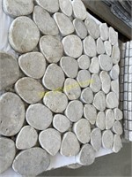 Marble Mosaic Tile- white oval