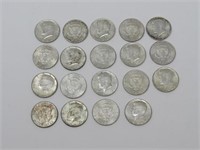 (19) 1964 SILVER KENNEDY HALVES: