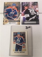 WAYNE GRETZKY 3 CARD LOT