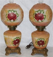 PAIR OF MID 20TH C. GONE WITH THE WIND LAMPS,