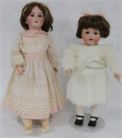 23" GERMAN BISQUE HEAD DOLL, TODDLER, COMPOSITION