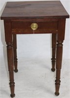 19TH C. CHERRY 1 DRAWER STAND, OLD FINISH, 28