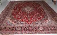 SEMI ANTIQUE ROOM SIZE RUG, OVERALL FLORAL