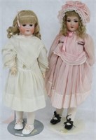 2 GERMAN BISQUE HEAD DOLLS TO INCLUDE 24" SIMON