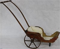 LATE 19TH C. PAINTED WOODEN STOLLER, ATTRIBUTED