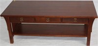 STICKLEY MISSION STYLE COFFEE TABLE, SOLD CHERY,