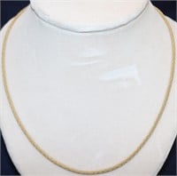 18K BRAIDED YELLOW GOLD NECKLACE, 16 1/2" L, 7.8