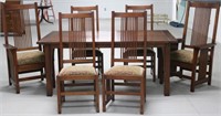 CONTEMPORARY STICKLEY MISSION STYLE 7 PC. DINING