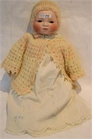 GERMAN BISQUE BABY DOLL BY GRACE PUTNAM, CLOTH