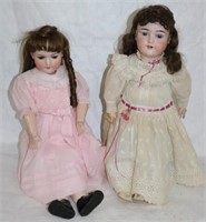 2 GERMAN BISQUE HEAD DOLLS TO INCLUDE 2 ARMAND