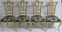 SET OF 4 CONTEMPORARY PAINTED DESIGNER DINING