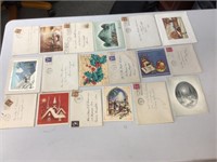1943 used Christmas cards & envelopes