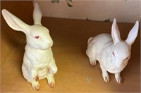 Pair of Lefton Rabbit Figurines