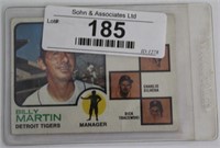 Billy Martin Baseball Card