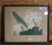 Framed Oriental Colored Print